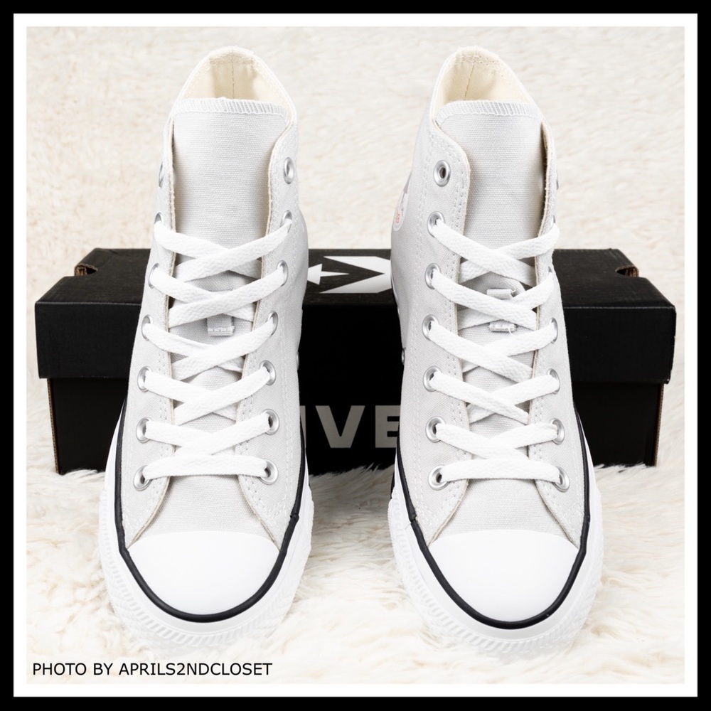 CONVERSE CHUCK TAYLOR GREY WHITE HIGH TOPS A3C - Picture 5 of 8